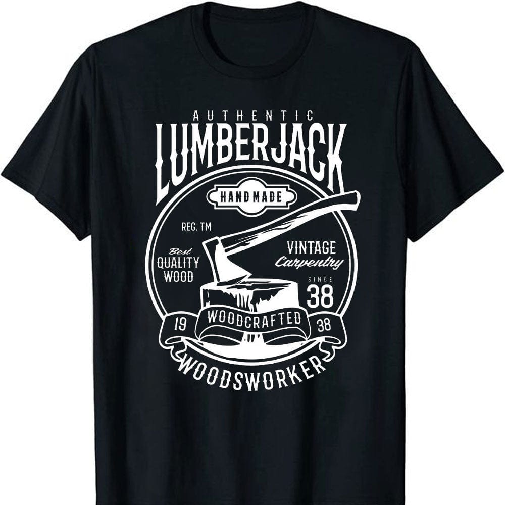 Authentic Lumberjack Vintage Carpentry Woodsworker Axe Lumberjack T-Shirt