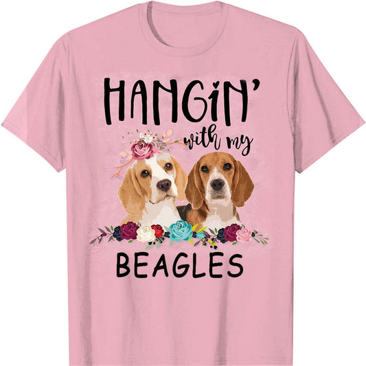Pasando el rato con mis beagles Camisetas de pareja de beagles