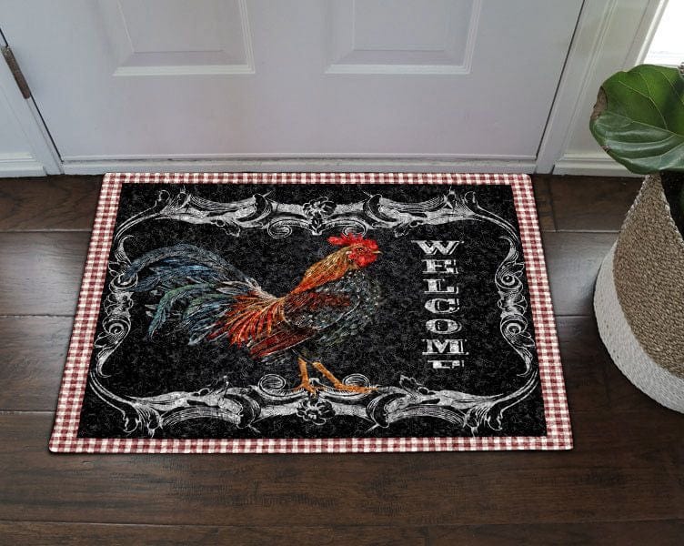 Welcome Rooster Chicken Doormat
