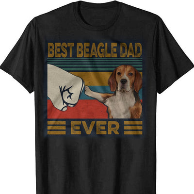 Best Beagle Dad Ever Beagle With Hand Vintage Shirts