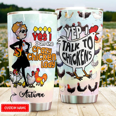Personalized Super Cool Chicken Lady Chicken Tumbler