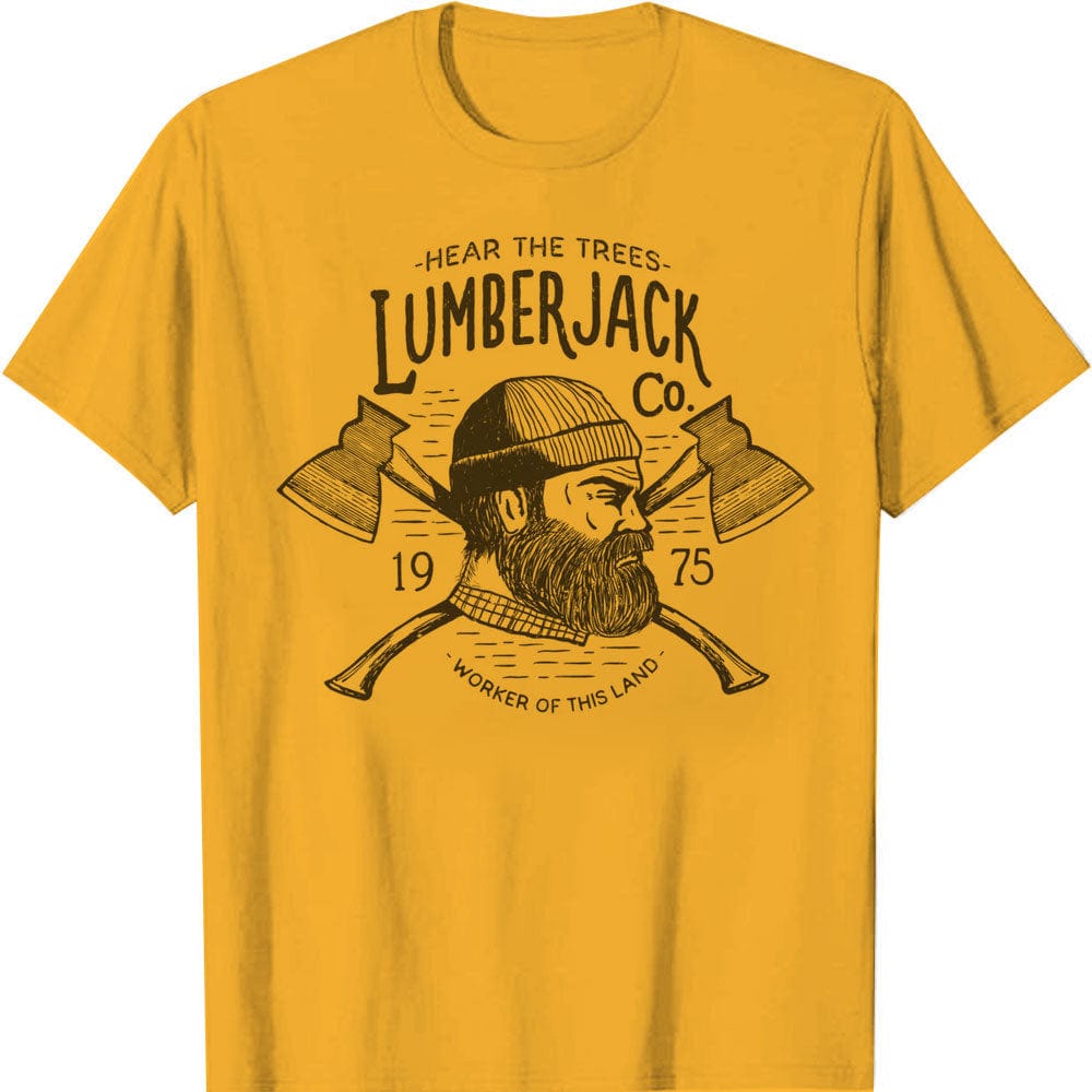 Hear The Trees Lumberjack Co Bearded Lumberjack Axe, Funny Lumberjack T-Shirt