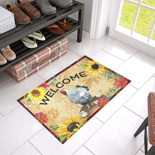Hen & Sunflower Chicken Doormat
