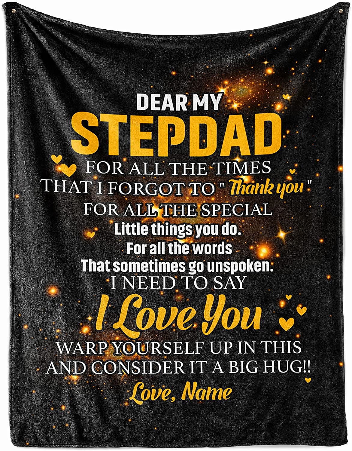 Personalized Dear My Stepdad, Bonus Dad Father's Day Blanket