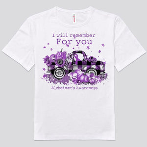 Camisetas de concienciación sobre el Alzheimer "Lo recordaré por ti"