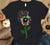 Autism Acceptance Shirt, Accept Understand Love, Puzzle Piece Sunflower