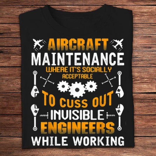 Camisetas de mecánico de mantenimiento de aeronaves