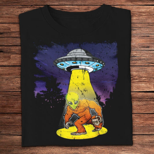 Camisetas divertidas de extraterrestres Bigfoot
