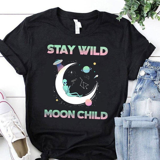 Camisetas de alienígenas para niños de Stay Wild Moon