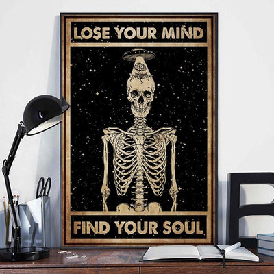 Lose Your Mind Find Your Soul Alien Poster, Canvas