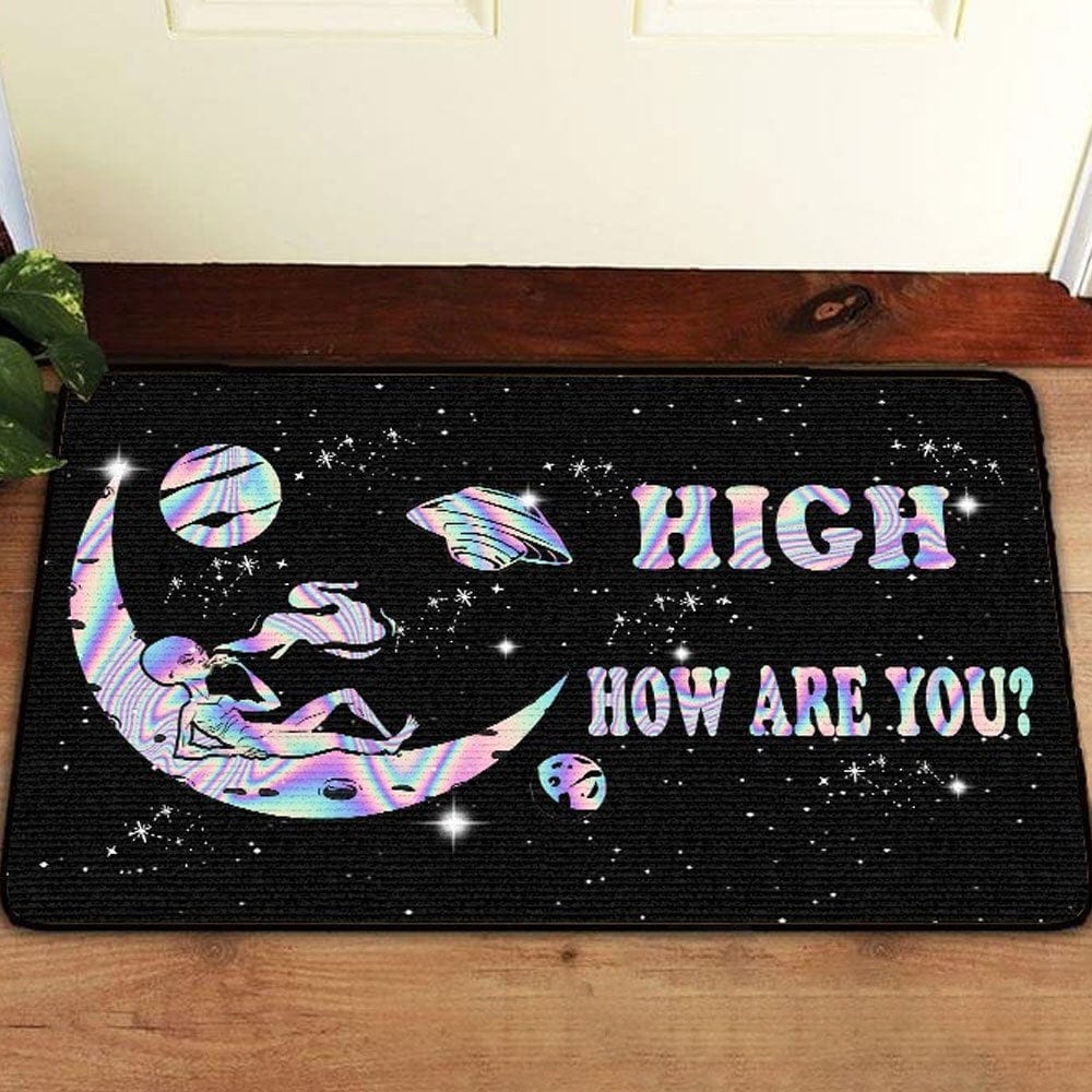 High How Are You? Funny Alien Doormat