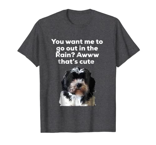 Shih Tzu You Want Me To Go Outside In The Rain? That’s cute T Shirts