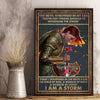 Breast Cancer Awareness Poster, Canvas, I Am Storm Support Warrior Wall Print Art