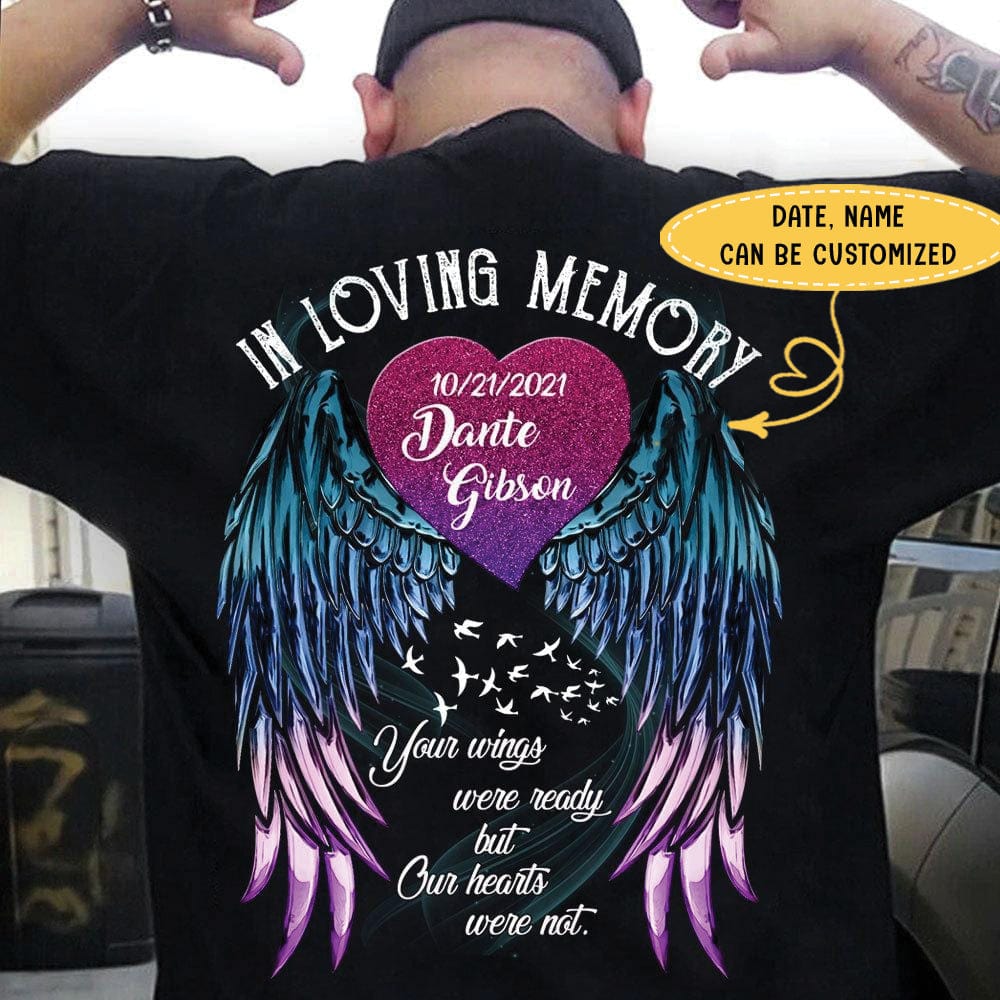 Personalized Suicide Awareness Shirts In Loving Memory Wings