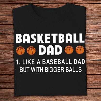 Papá del baloncesto como un papá del béisbol pero con pelotas más grandes