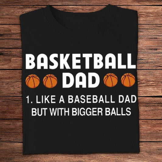 Papá del baloncesto como un papá del béisbol pero con pelotas más grandes