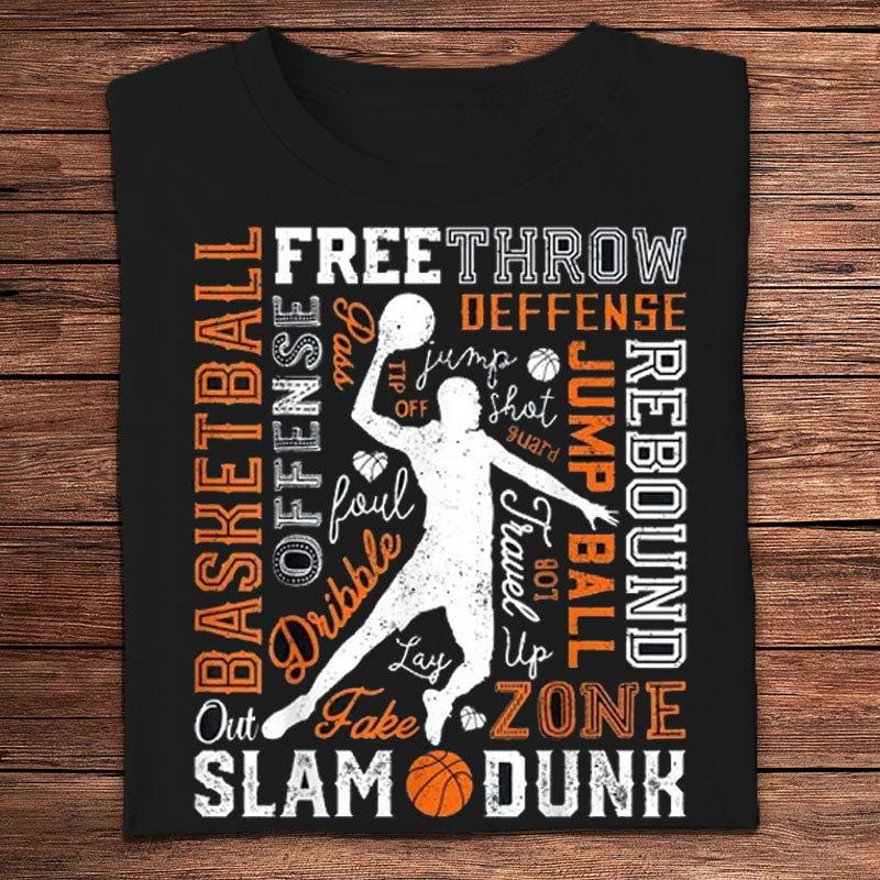 Basketball Free Throw Slam Dunk Shirts