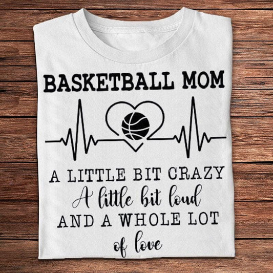 Camisetas de mamá del baloncesto un poco loca y con mucho amor