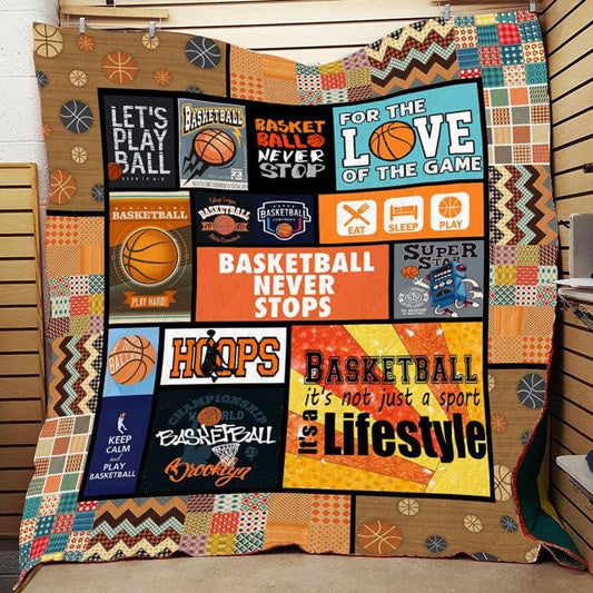 Manta polar y sherpa "Basketball Never Stops"