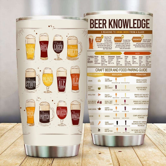Vaso de conocimiento sobre cerveza