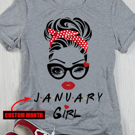 January Girl Personalized Birthday Shirts
