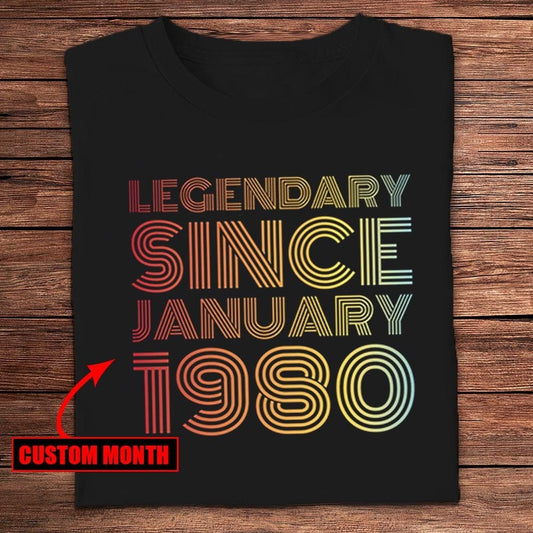 Legendary Since January Personalized Birthday Shirts