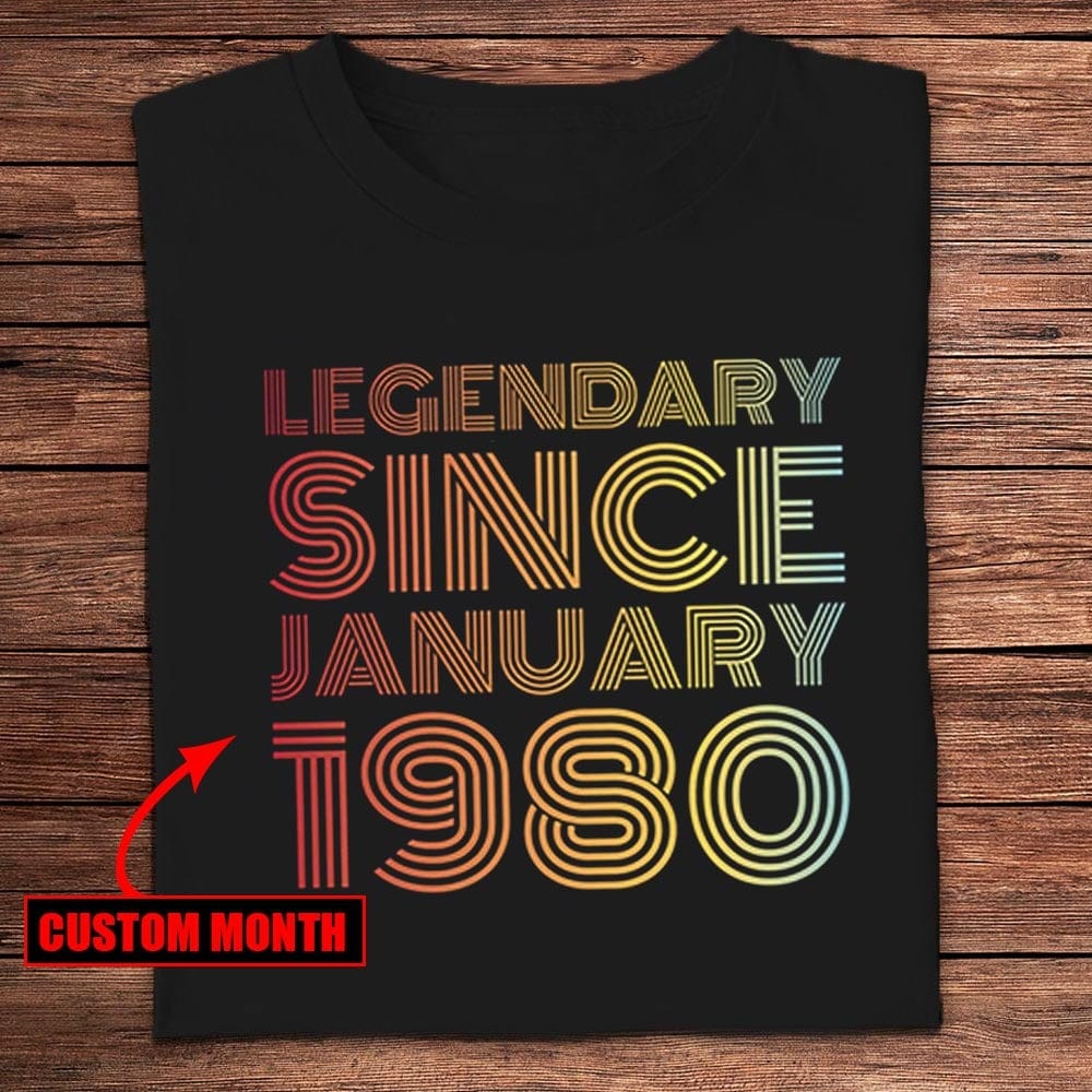 Camisetas de cumpleaños personalizadas legendarias desde enero