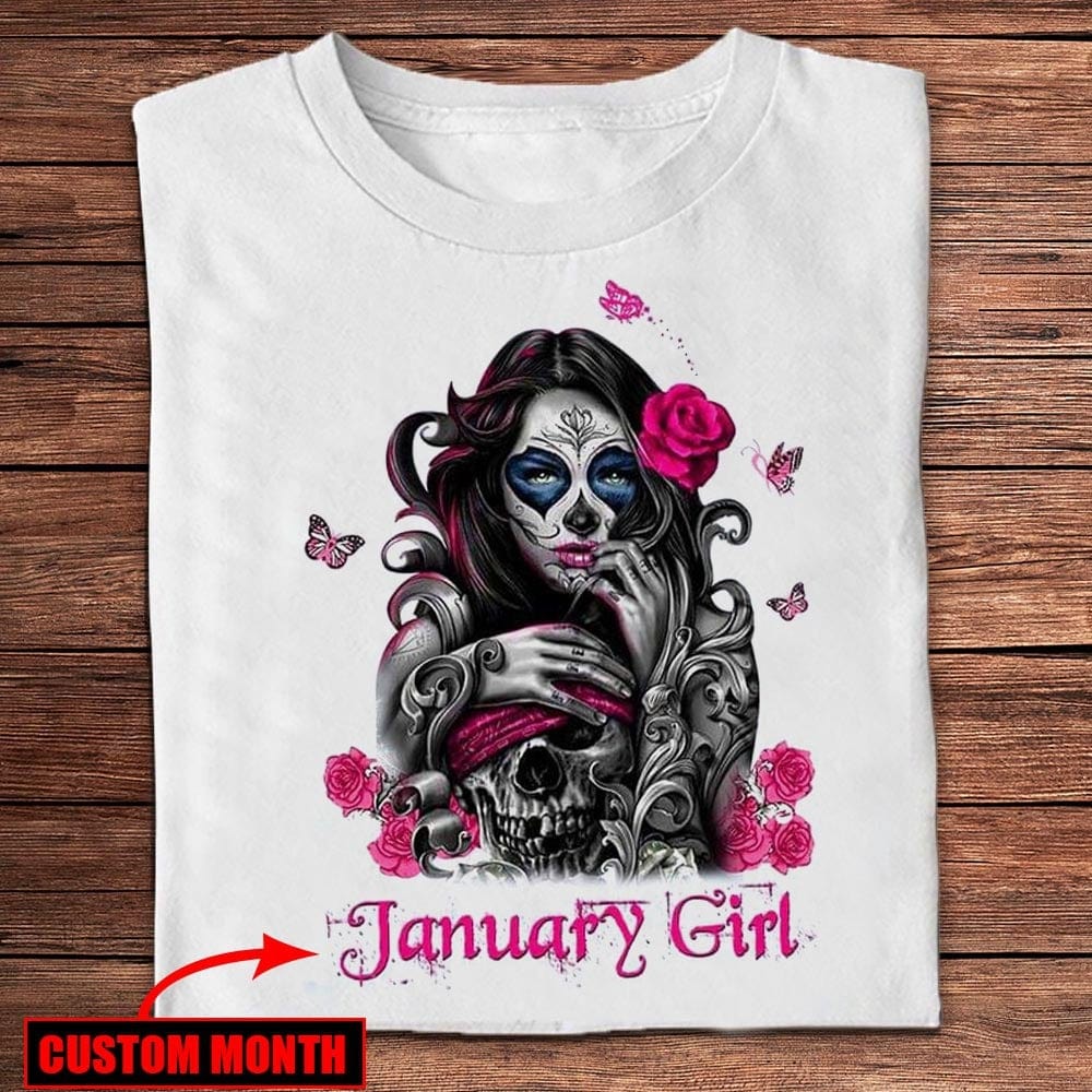 Camisetas de cumpleaños personalizadas para niña de enero