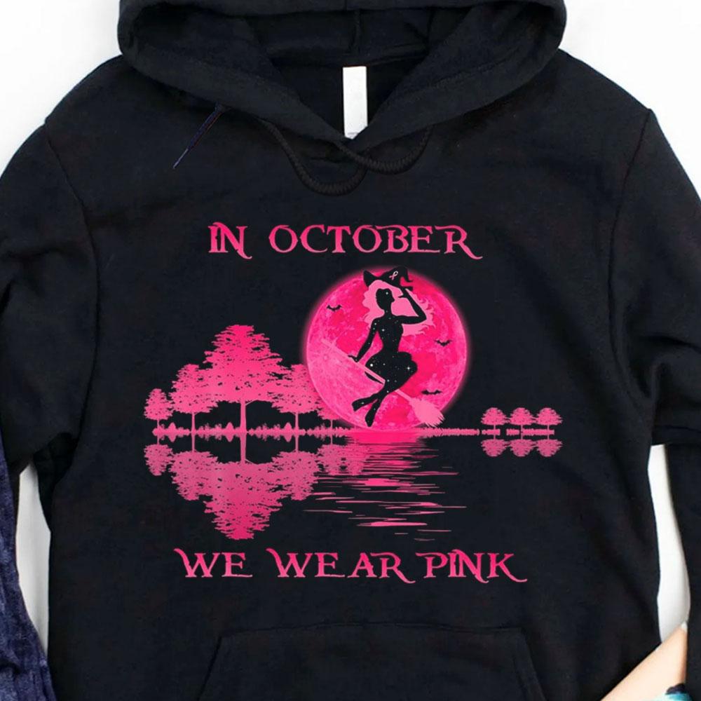 In October We Wear Pink Halloween Breast Cancer Hoodie, Shirt