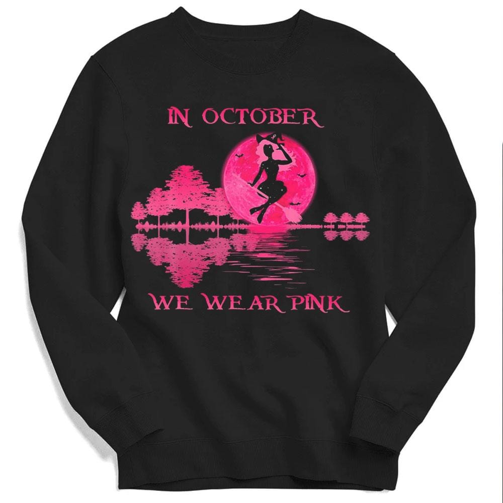 In October We Wear Pink Halloween Breast Cancer Hoodie, Shirt