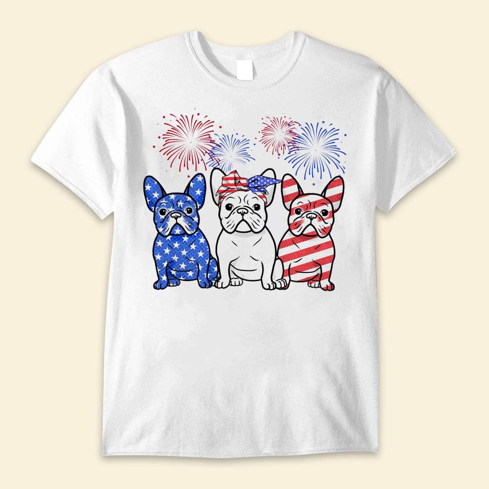 Camisetas de bulldog del Día de la Independencia del 4 de julio