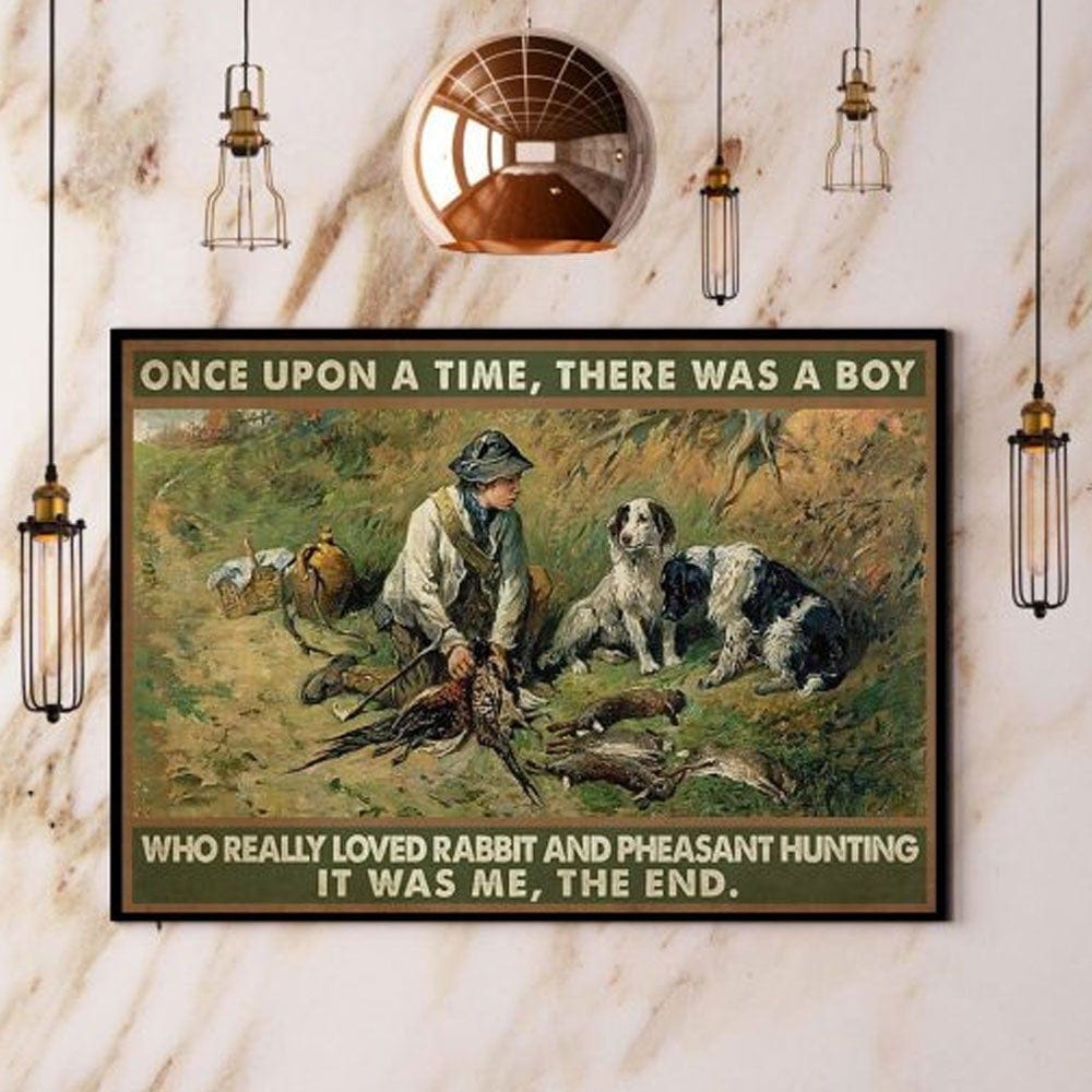 Once Upon A Time There Was A Boy Who Really Loved Rabbit Hunting, Bunny Poster, Canvas