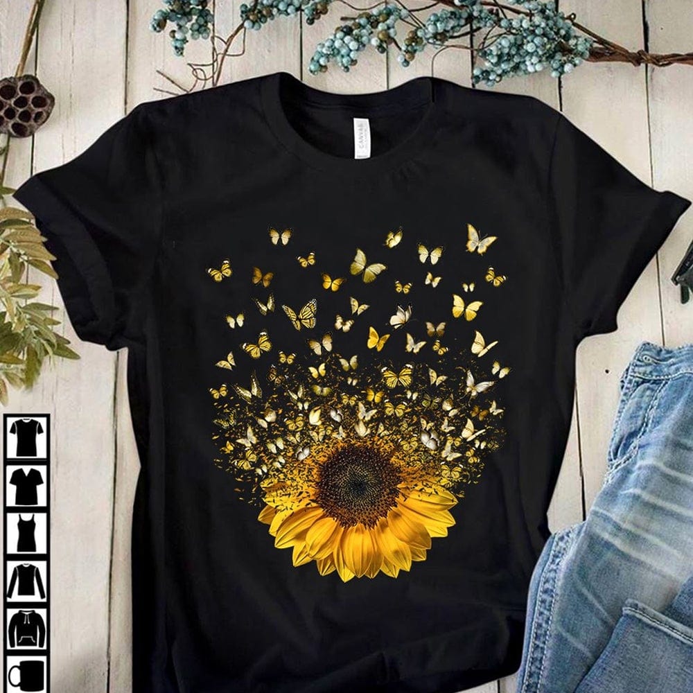 Sunflower Butterfly Shirts