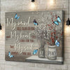 My Mind Still Talks To You My Heart Still Looks For You Memorial Butterfly Poster, Canvas