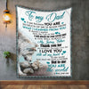 To My Dad Love From Son Wolf Father's Day Blanket