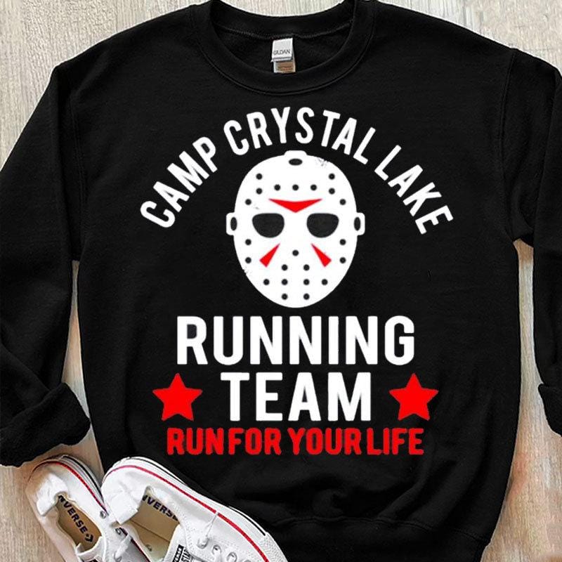 Camisetas del equipo de corredores del Campamento Crystal Lake