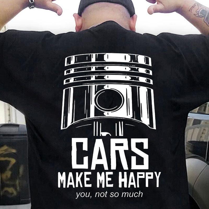 Los coches me hacen feliz Tú no tanto Camisetas de mecánico