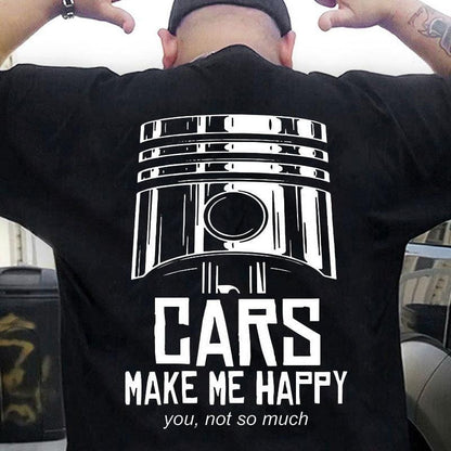Los coches me hacen feliz Tú no tanto Camisetas de mecánico
