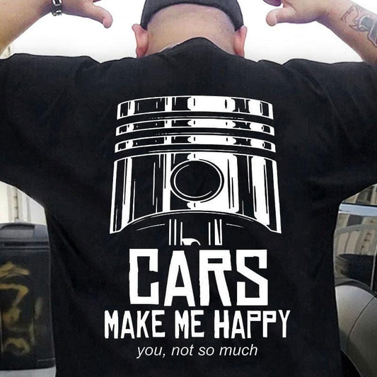 Los coches me hacen feliz Tú no tanto Camisetas de mecánico