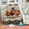Personalized Chicken Vintage Mandala Chicken Blanket