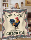 Mandala Just A Girl Who Loves Chicken Blanket