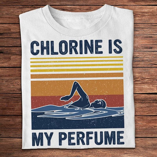 Camisetas de natación vintage El cloro es mi perfume