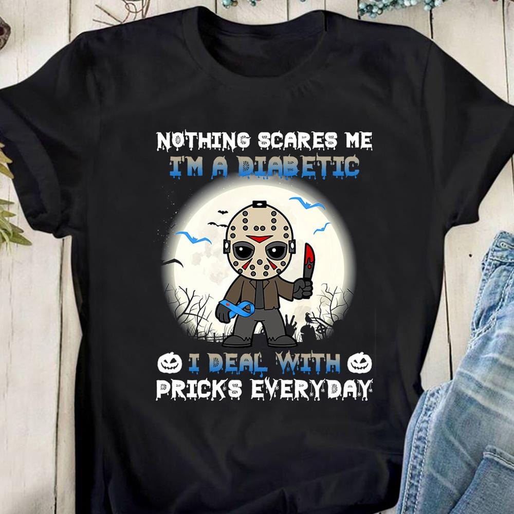 Nada me asusta, soy diabético, camiseta de Halloween para diabéticos