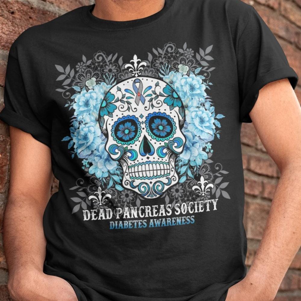 Dead Pancreas Society, Skull Halloween Diabetes Shirt