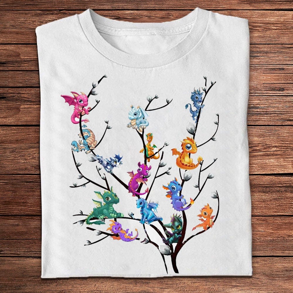 Cute Dragon On Tree Shirts