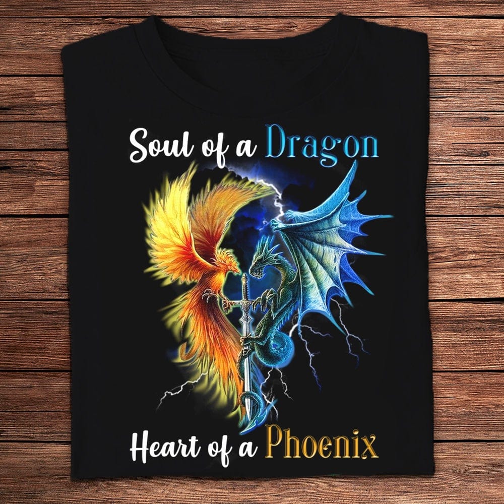 Camisetas Alma de dragón Corazón de fénix