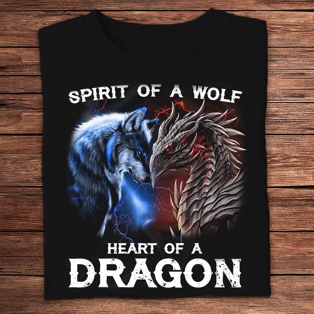 Spirit Of A Wolf Heart Of A Dragon Shirts