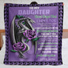 To My Daughter Love From Mom Dragon Blanket Fleece & Sherpa