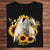 Camisetas de girasol con dragón blanco