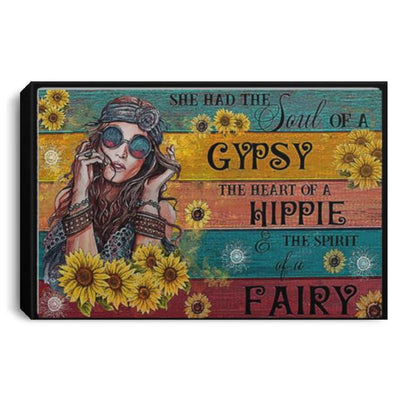 She Had Soul Of Gypsy Heart Of Hippie Girl Hippie Poster, Canvas